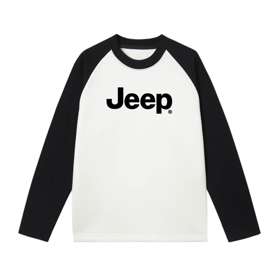 Jeep Grade School Sweatshirts Crew Neck Thickened