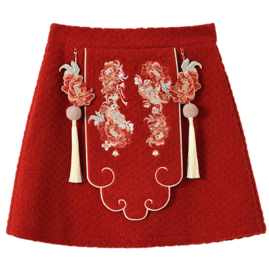 SNBL Casual Short Skirts Women's Red