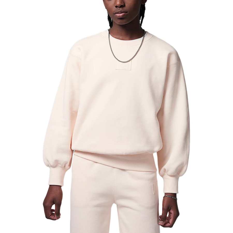 Jordan Jordan Sweatshirt Flight Essentials Fashion Minimalist Style Fleece Lined Thermal Crew Neck Ice Guava Teenagers