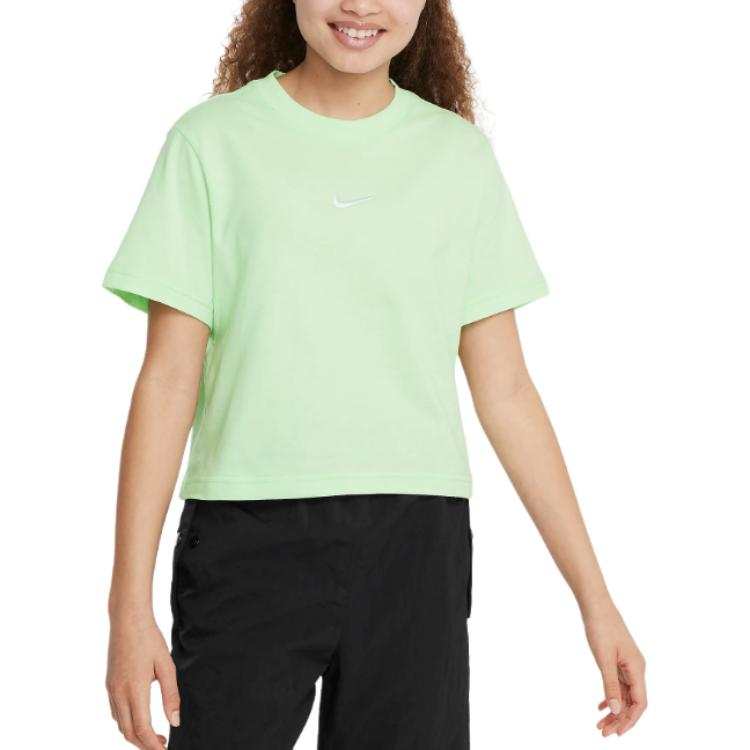 Nike Nike Sportswear T Shirt Mist Green/White Teenagers