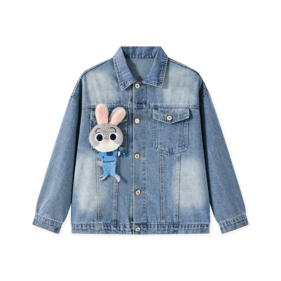 Disney x FENGKUANGDONGWUCHENG,LIANMINGKUAN Jacket Denim Blue Children Aged 3 7 Years Old