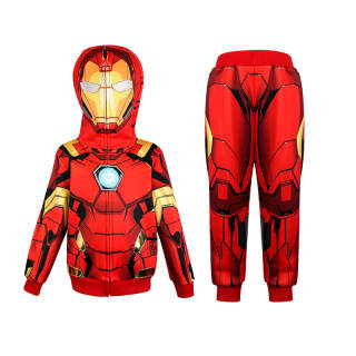 IKALI x MARVEL Casual Sportswear The Avengers Series Iron Man Children Aged 3 7 Years Old