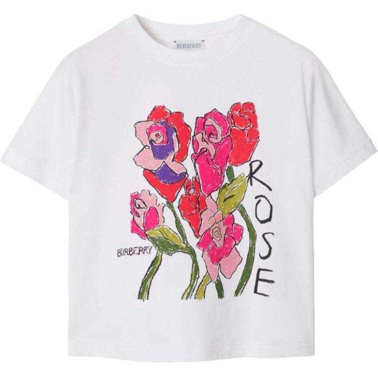 Burberry T Shirt SS24 White Kids'