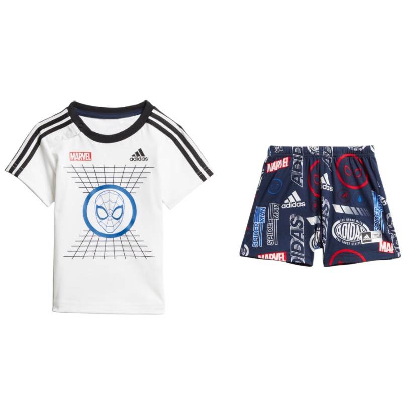 Adidas Adidas Marvel Spider Man Collaboration Casual Sportswear White/College Navy/Collegiate Blue Infant And Toddler