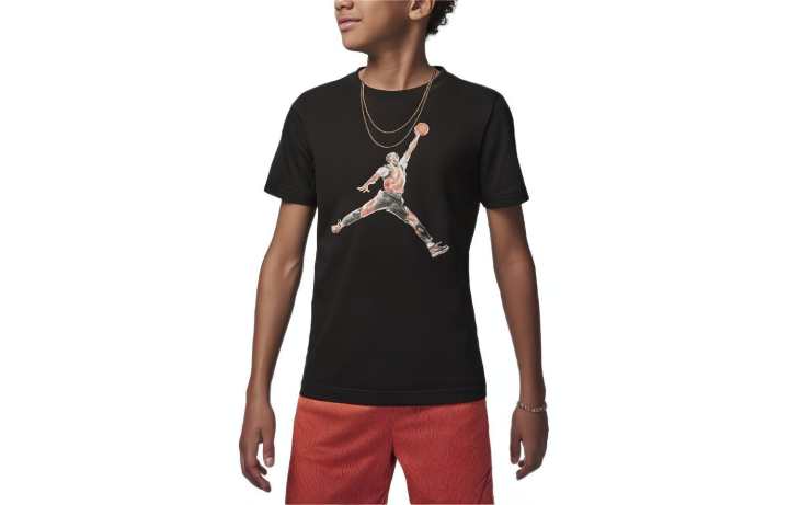 Jordan Jordan Watercolor Jumpman T Shirt Black Kids'