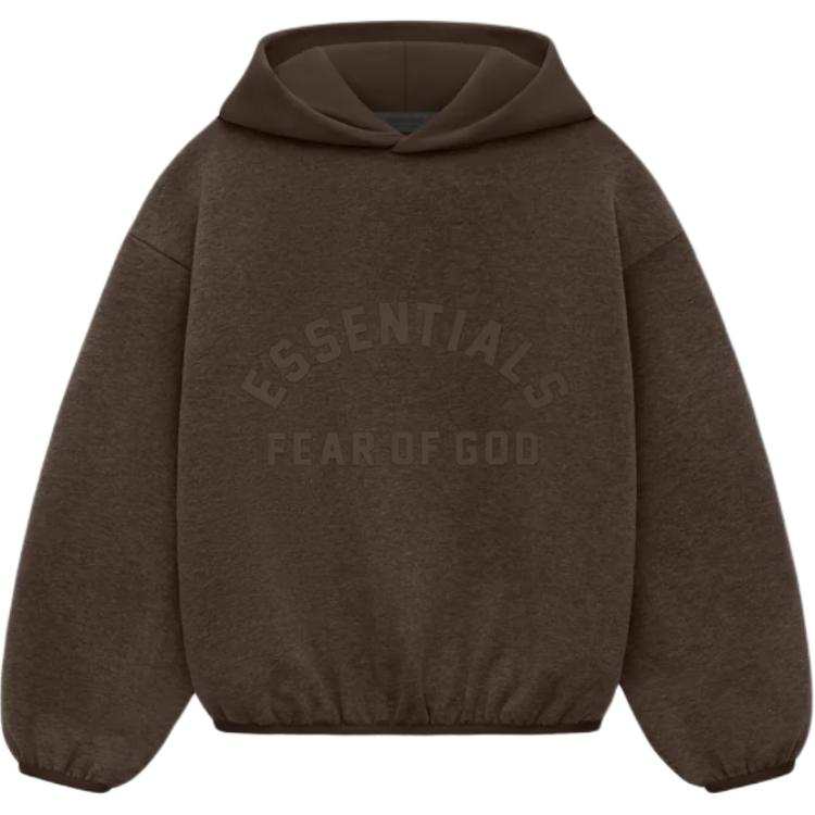 Fear Of God Essentials Sweatshirt SS24 KIDS NYLON FLEECE HOODIE Cedar Wood/Wood/Heather Wood Kids'