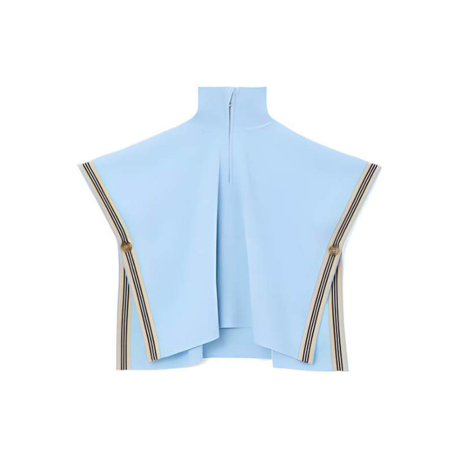 Burberry Kids' Apparel FW22 Cloak Blue Kids'