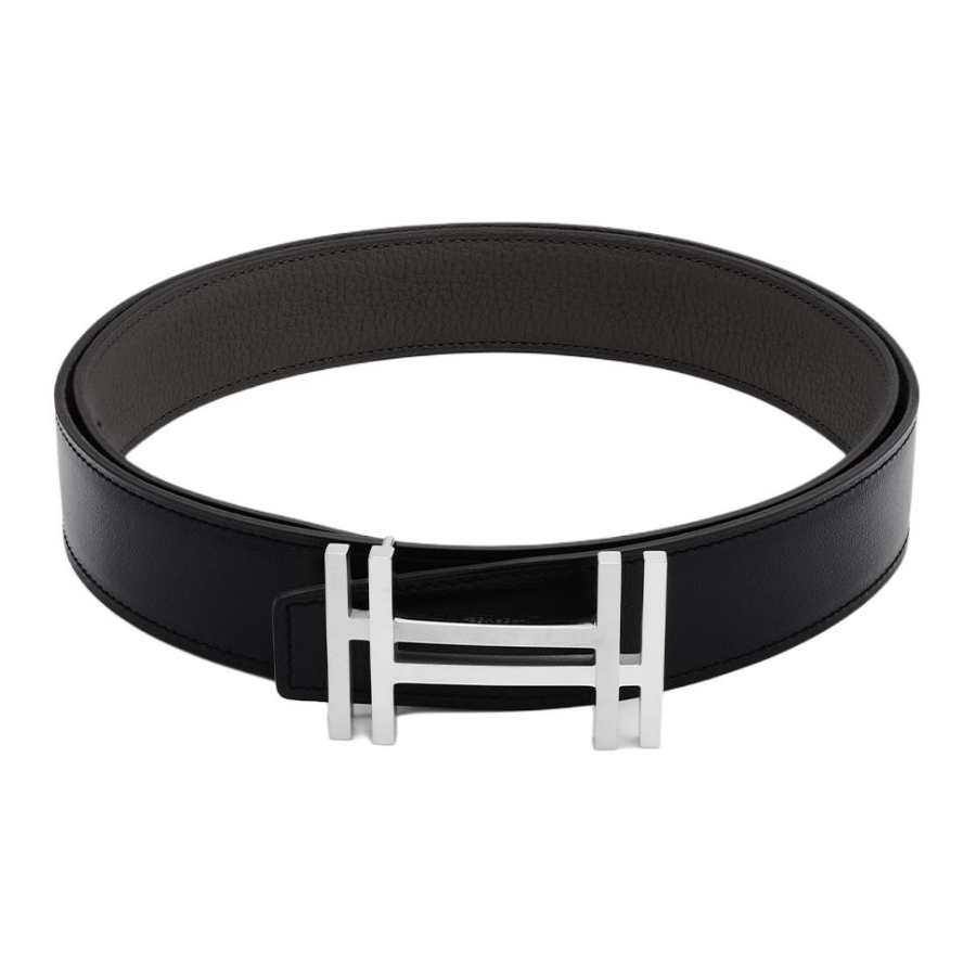HERMES HERMES H Au Carre Cow Leather Belts Men's Width 3.2cm