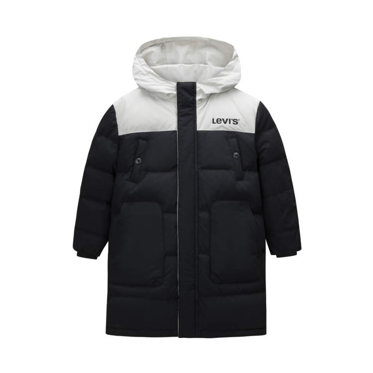 Levis Levis Thermal Mid Length Down Jacket Black Teenagers