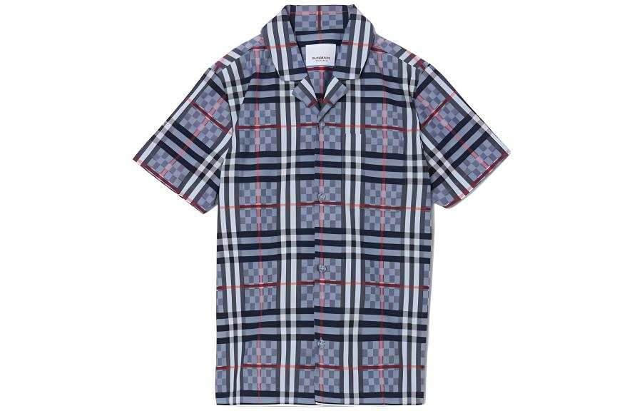 Burberry SS22 Plaid Shirt Summer Kids' Light Blue