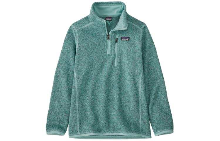 Patagonia Sweatshirt Kids' Apparel Better Sweater 1/4 Zip Fleece Green Kids'