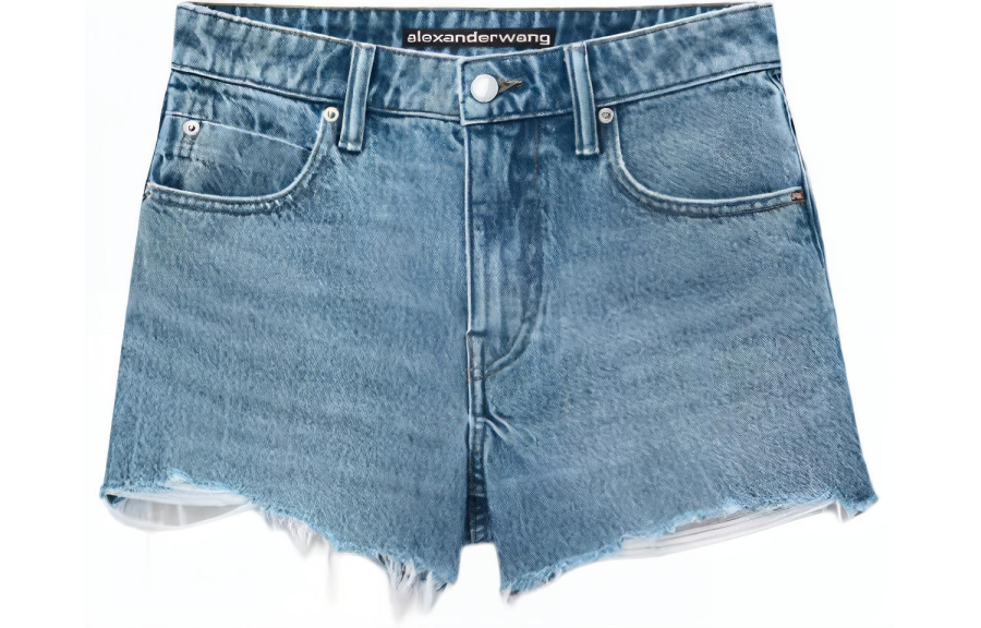 Alexander Wang SS24 Shorts Women's Vintage Light Indigo