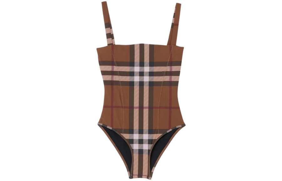 Burberry 【Previous Season】check-print stretch swimsuit