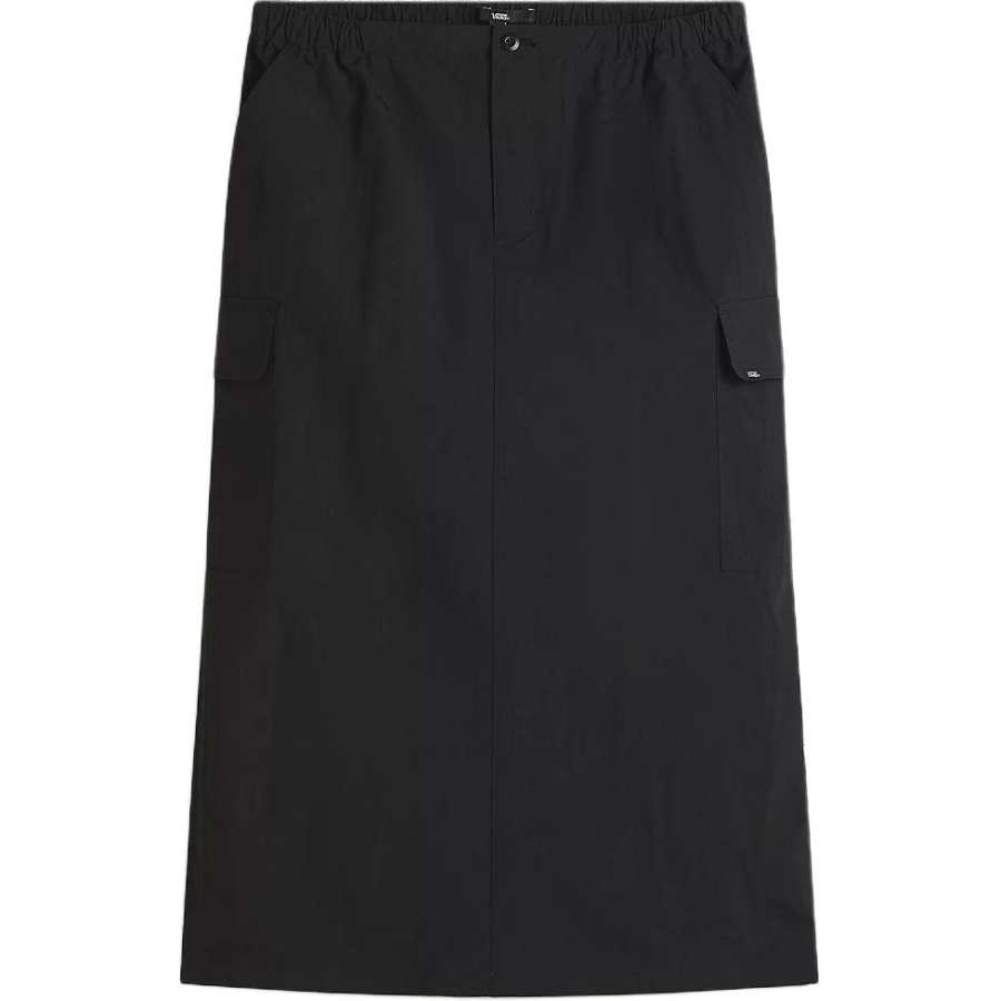 Vans Riley Parachute Cargo Skirt Casual Long Skirt Women's Black