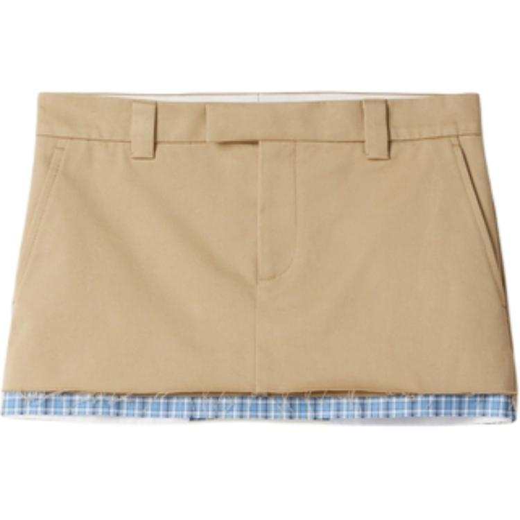 Miu Miu contrasting-trim skirt