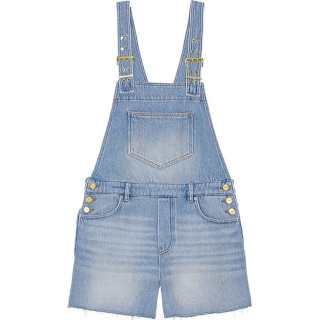 GANNI Whiskered Denim Playsuit