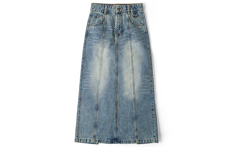 Lee Denim Short Skirts Women's Light Blue Moderate Mid Length A Line Skirt