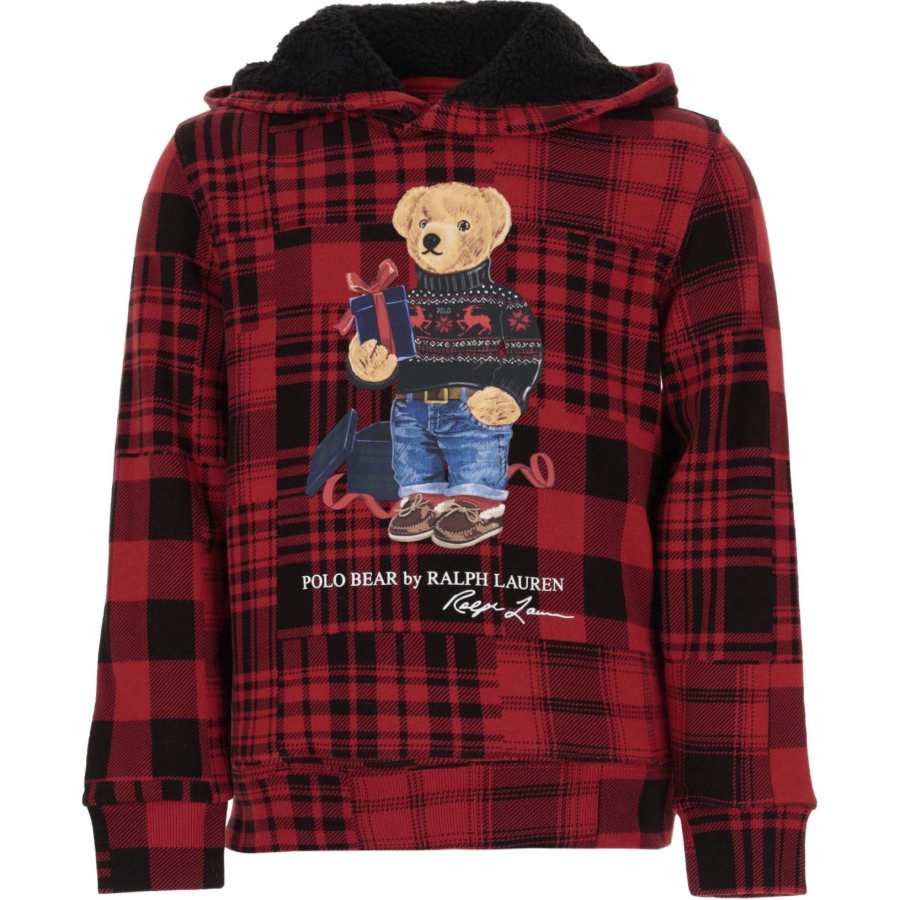 Polo Ralph Lauren Sweatshirt Polo Bear FW23 Red Multicolor Teenagers