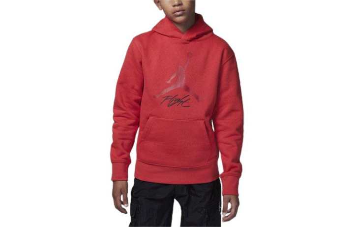 Jordan Jordan Sweatshirt MJ Baseline Pullover Hoodie Red Kids'