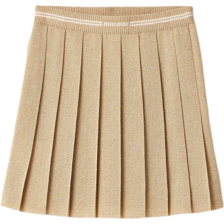 MIU MIU Casual Short Skirts Women's Brown