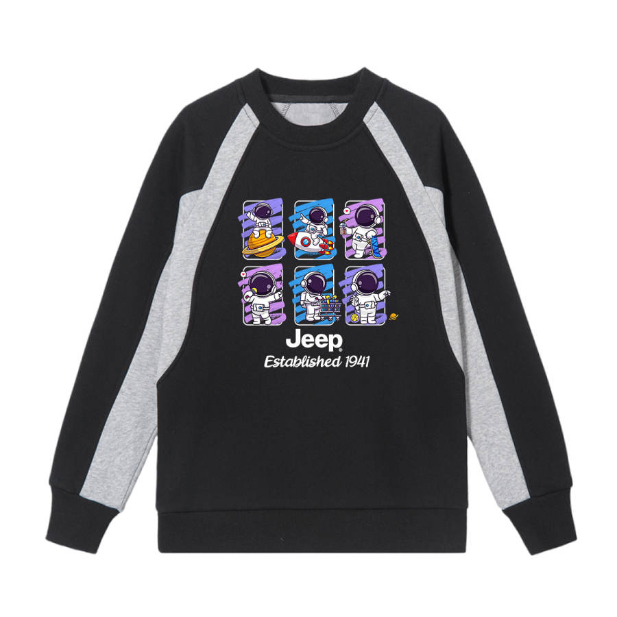 Jeep Jeep Grade School Sweatshirts Crew Neck Thickened