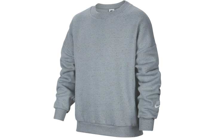 Nike Nike Sportswear Icon Fleece Solid Color Crew Neck Casual Fleece Lined Sweatshirt Kids' Floating Lime
