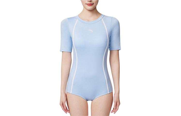 Anta One piece Swimsuit Women's Light Blue