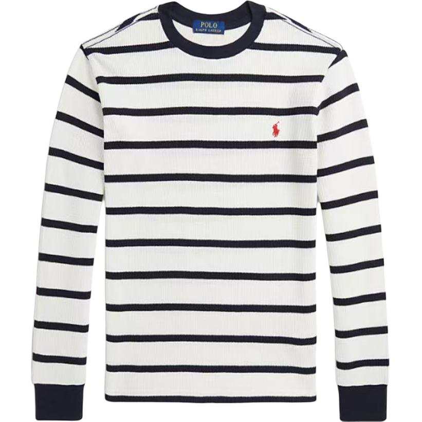 Polo Ralph Lauren FW24 Crew Neck Striped Long Sleeved Shirt Sweatshirt Classic Version Multicolor Teenagers