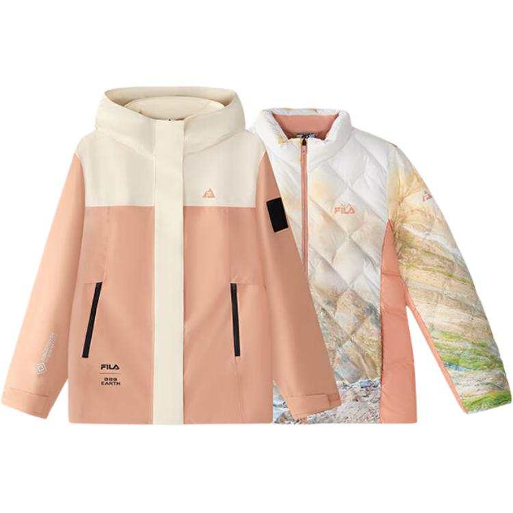 FILA KIDS Down Jacket Coffee Butter Teenagers