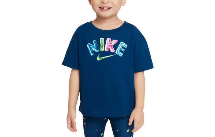 Nike Nike T-Shirt Embroidered Straw Blue Kids'