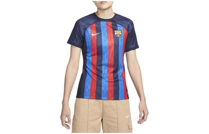 Nike Nike Barcelona Soccer Jerseys Women's Royal Blue Crew Neck Moderate