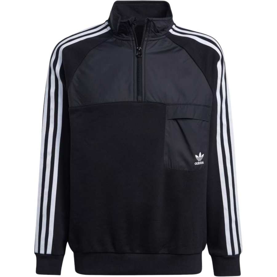 Adidas Originals Jackets & Coats TREFOIL CREWCREW SWEATSHIRT Black Teenagers