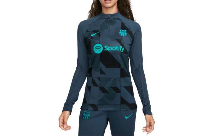 Nike Nike Barcelona Soccer Jerseys Women's Blue Crew Neck Moderate