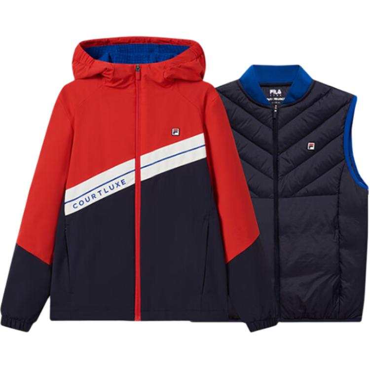FILA KIDS Grade School Down Jackets Hooded Non Detachable Moderate Liner Detachable Moderate