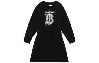 Burberry Long Sleeved Dress FW22 Black Kids'