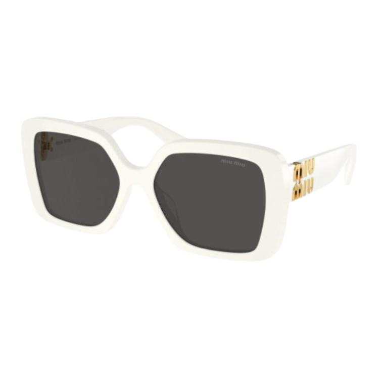 MIU MIU MIU MIU Irregular Shape Sunglasses Women's White