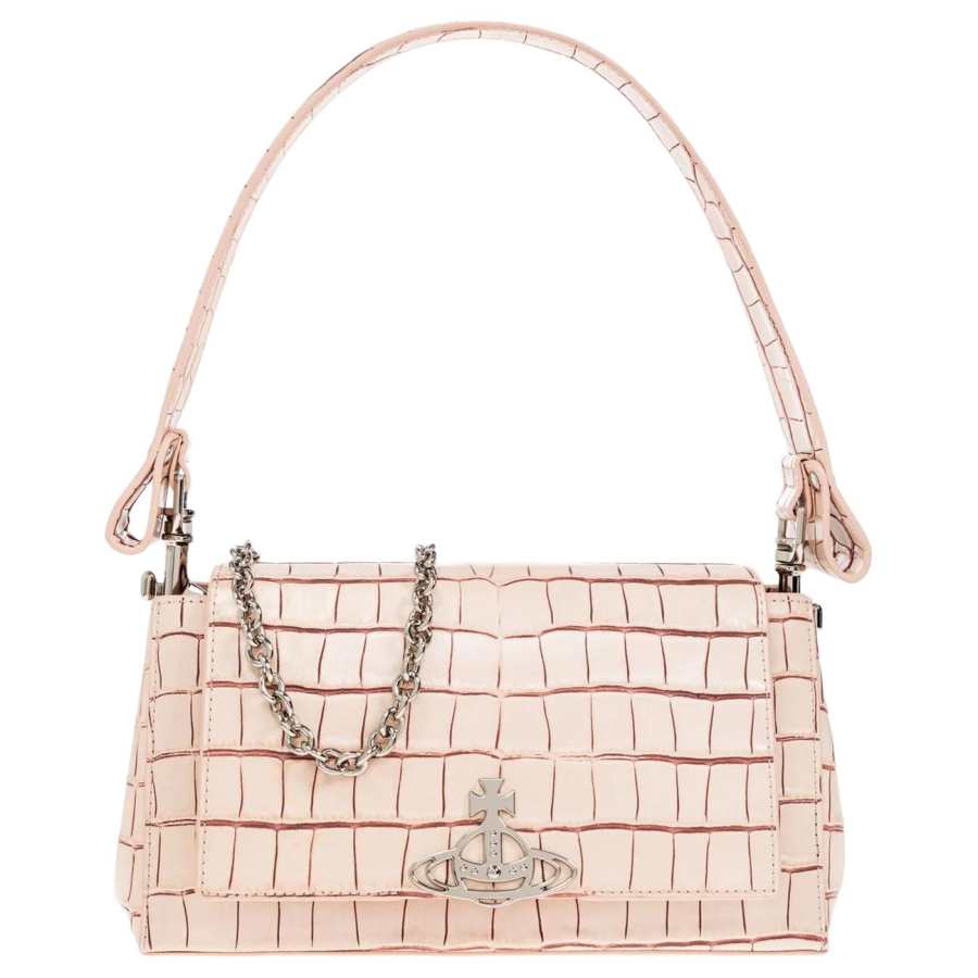 Vivienne Westwood HAZEL Calfskin One Shoulder Handbag Medium Women's Pink