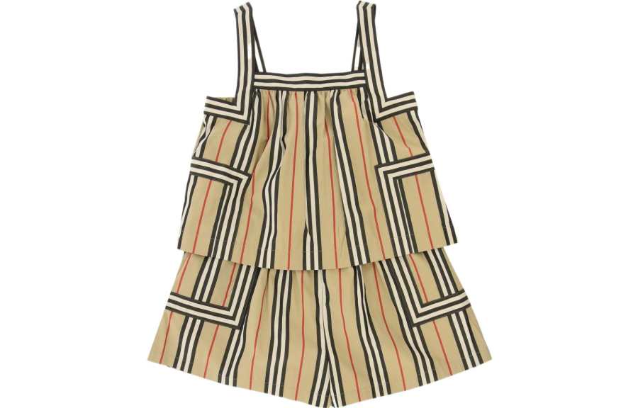 Burberry Kids Dresses Square Collar Moderate Mid Length