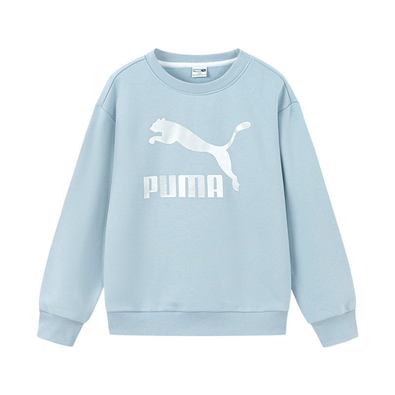 PUMA Sweatshirt SportstyleCLASSICS BIG LOGO CREW FL Denim Light Blue Kids'