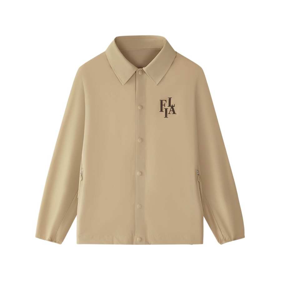 FILA KIDS Jacket Light Brown Khaki Teenagers