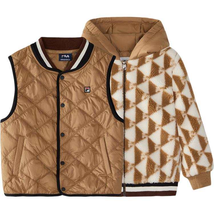 FILA KIDS FILA KIDS Padded Jacket 2 Piece Set Light Taupe Children Aged 3 7 Years Old