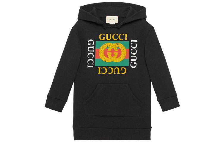 GUCCI Long Sleeved Dress Black Kids'