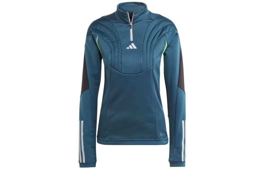 Adidas Adidas Soccer Jerseys Women's Night Blue Stand Collar Moderate