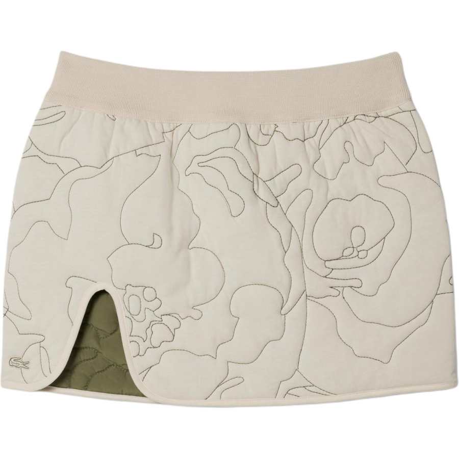 LACOSTE Casual Short Skirts Women's White/Khaki Green