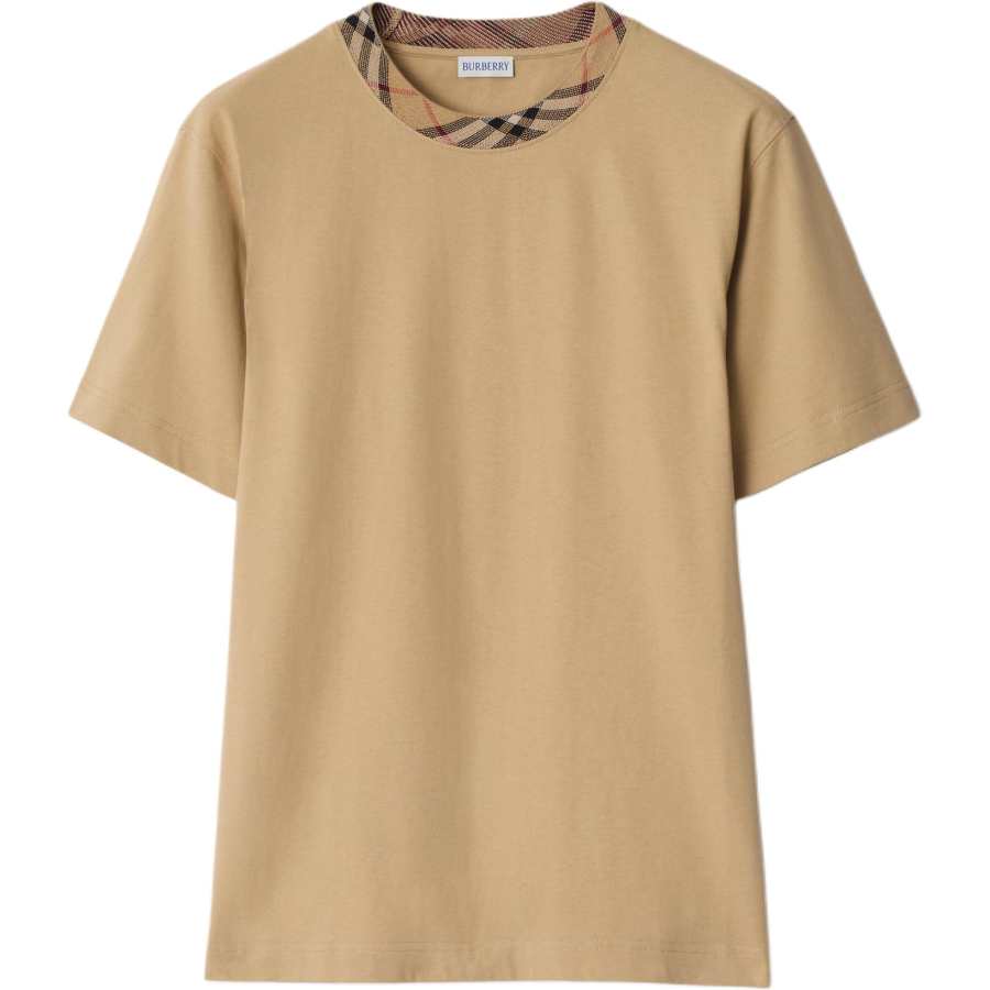 Burberry Check-trim cotton T-shirt