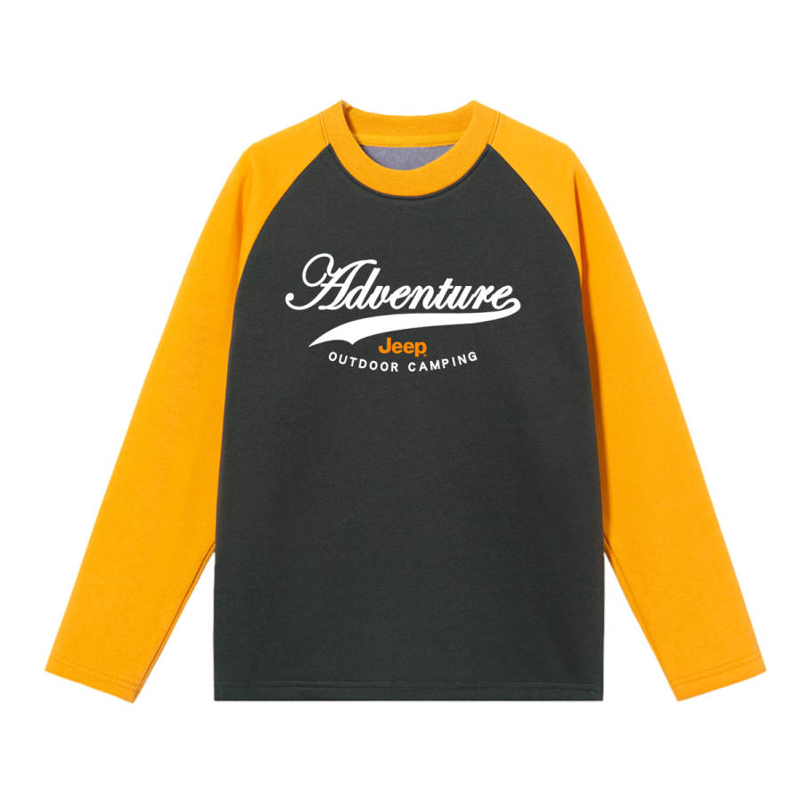 Jeep Grade School Sweatshirts Crew Neck Thickened