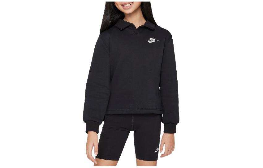 Nike Nike Kids' Top Kids' Apparel Sportswear Club Fleece Black Kids'