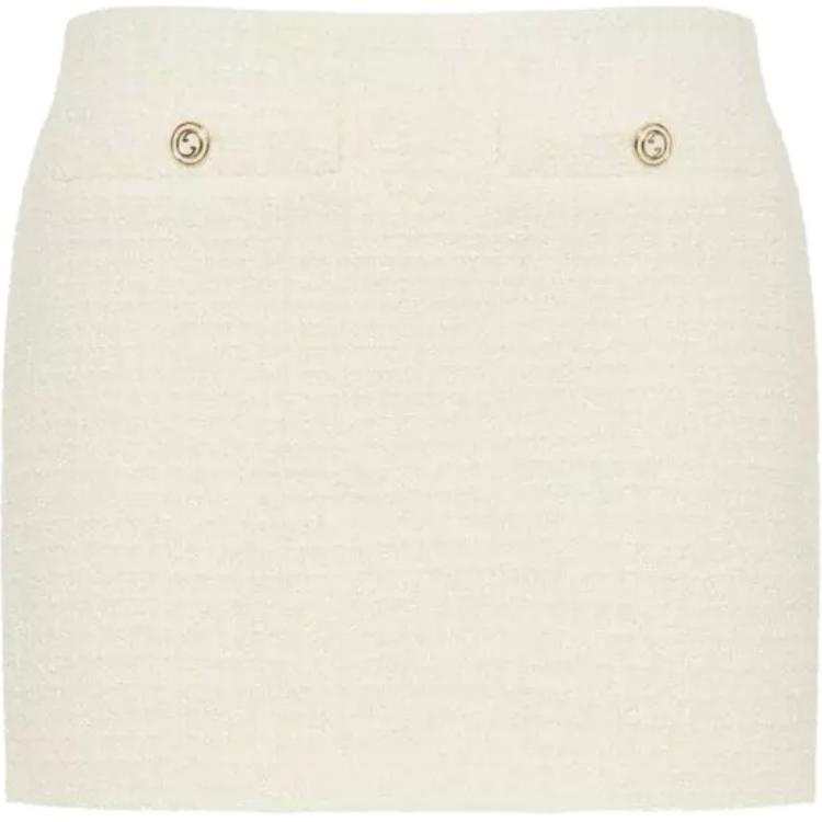 GUCCI Damier Bouclé Mini Skirt