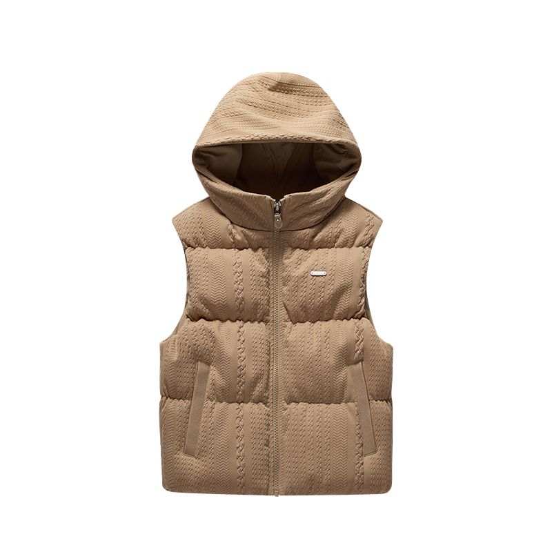 FILA KIDS Down Vest Light Brown Khaki Teenagers