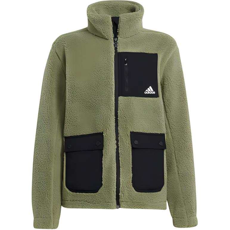 Adidas Adidas Jackets & Coats FLEECE JACKET Tent Green/Black Teenagers